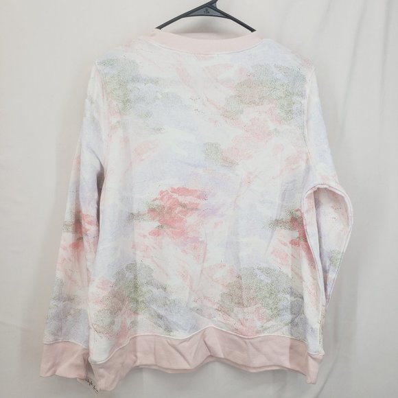 Style & Co Pink Camo Sweatshirt Petite Large *Flawed* (AP) - Picture 9 of 9